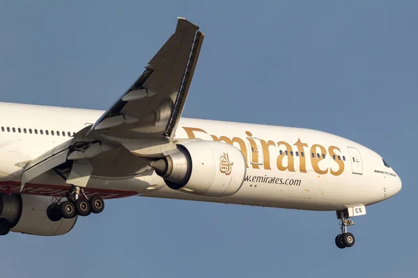 Melbourne Austrália Setembro 2011 Emirates Boeing 777 31H Ecs Aproximação — Fotografia de Stock