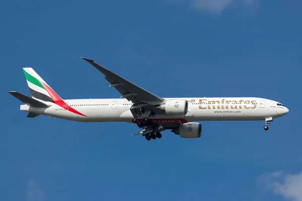 Melbourne Austrália Setembro 2011 Emirates Boeing 777 31H Ece Aproximação — Fotografia de Stock