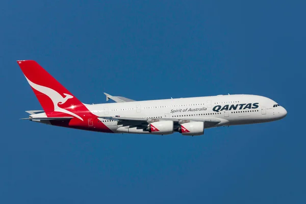 Melbourne Austrália Setembro 2011 Qantas Airbus A380 842 Oqd Partindo — Fotografia de Stock