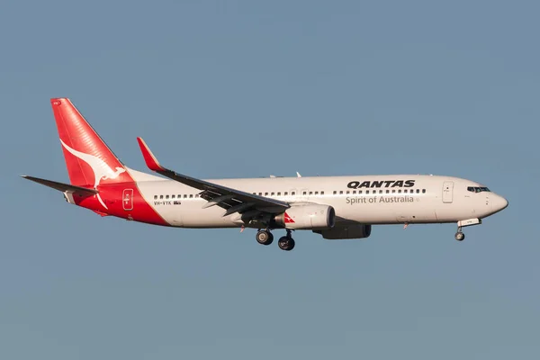 Melbourne Austrália Setembro 2011 Qantas Boeing 737 838 Vyk Aproximação — Fotografia de Stock