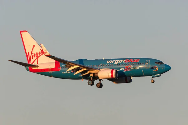 Melbourne Avustralya Eylül 2011 Virgin Blue Airlines Uçak Boeing 737 — Stok fotoğraf
