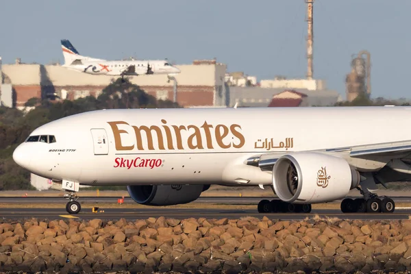 Sydney Austrália Outubro 2013 Aviões Carga Emirates Cargo Boeing 777 — Fotografia de Stock