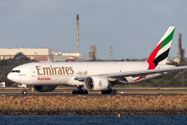 Sydney Austrália Outubro 2013 Aviões Carga Emirates Cargo Boeing 777 — Fotografia de Stock