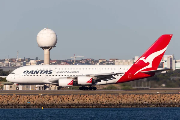 Sydney Austrália Outubro 2013 Qantas Airbus A380 Grandes Quatro Aviões — Fotografia de Stock