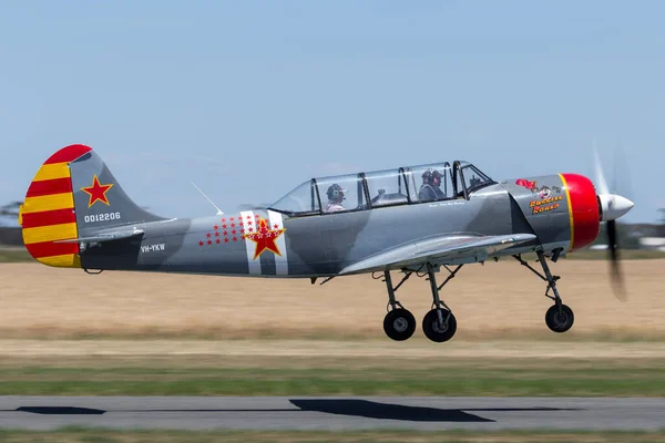 Lethbridge Australie Novembre 2014 Yakovlev Yak 52W Avion Entraînement Militaire — Photo