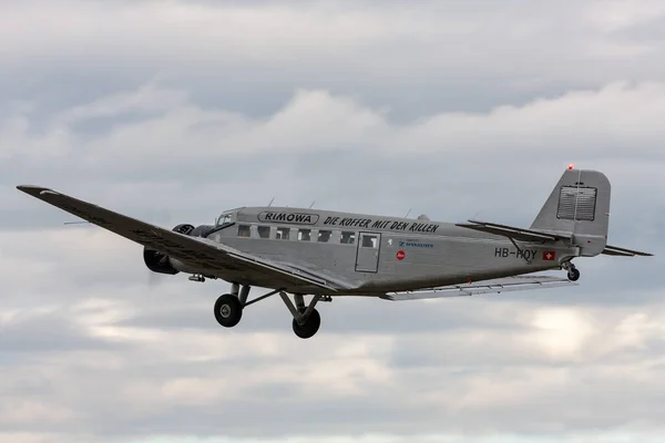 Payerne Switzerland August 2014 Junkers Transport Aircraft Operated Air Switzerland — Stock Fotó