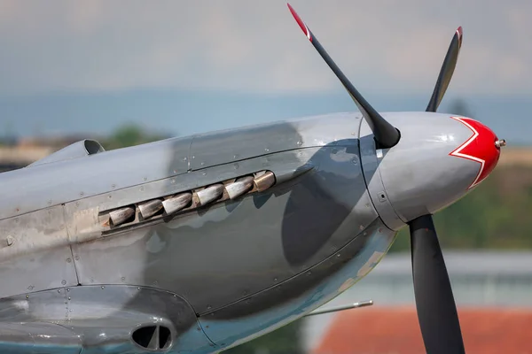 Payerne Switzerland September 2014 Nose Yakovlev Yak World War Fighter — Zdjęcie stockowe