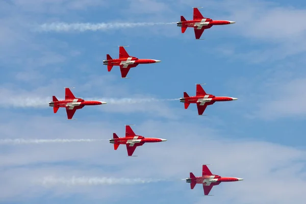 Payerne Switzerland September 2014 Patrouille Suisse Formation Display Team Swiss — стокове фото