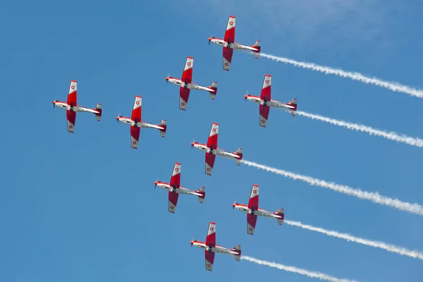 Payerne Switzerland September 2014 Swiss Air Force Display Team Flying — Stock fotografie