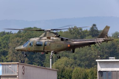 Payerne, Switzerland - September 4, 2014: Agusta A-109H Helicopter operated by the Belgian Land Component (Belgian Army).