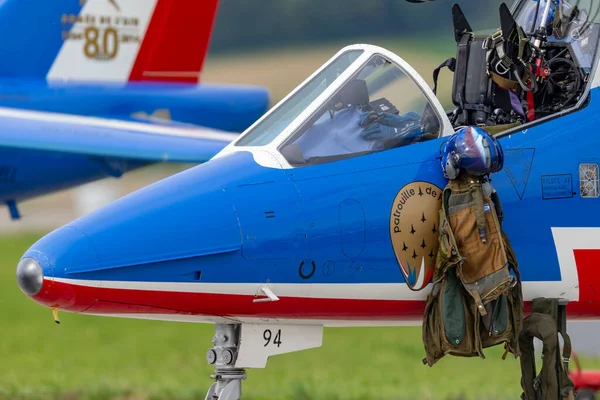 Payerne Switzerland August 2014 Patrouille France Aerobatic Display Team French — Stock Photo, Image