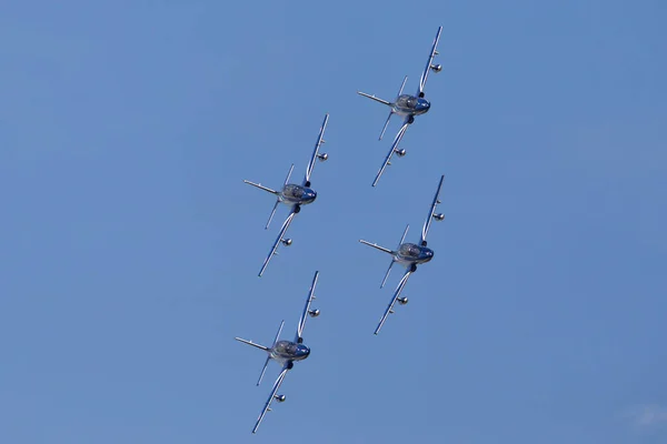 Payerne Suiza Septiembre 2014 Equipo Exhibición Formación Frecce Tricolori Fuerza — Foto de Stock