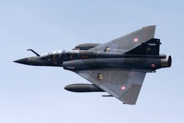 Payerne, Switzerland - August 29, 2014: French Air Force (Armee De LAir) Dassault Mirage 2000N multirole fighter aircraft. 