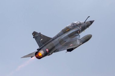 Payerne, Switzerland - August 29, 2014: French Air Force (Armee De LAir) Dassault Mirage 2000N multirole fighter aircraft. 