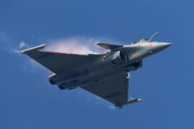Payerne, Switzerland - September 5, 2014: French Air Force (Armee De LAir) Dassault Rafale C multirole fighter aircraft. 