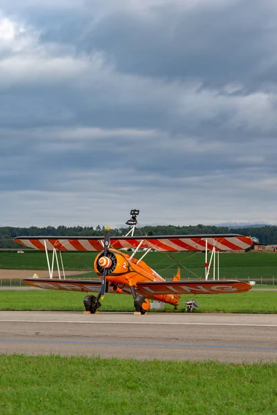 Payerne Switzerland August 2014 Breitling Wing Walkers Barnstorming Flying Display — Stockfoto