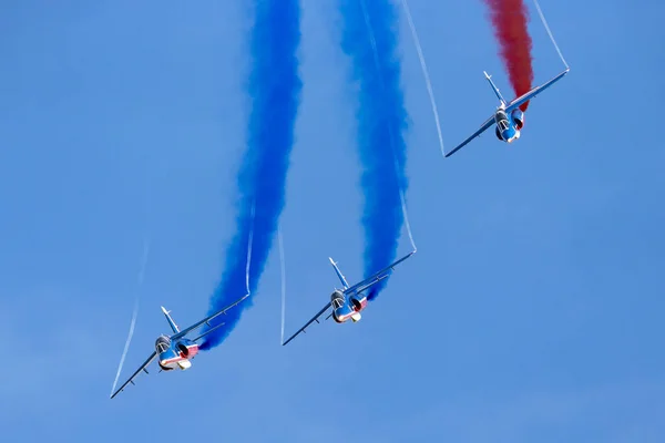 Payerne Switzerland August 2014 Patrouille France Aerobatic Display Team French — Stock Fotó