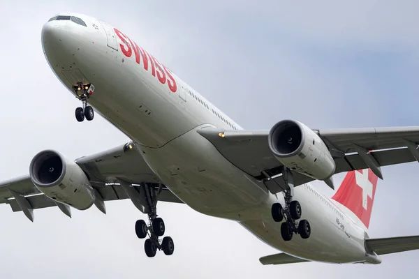 Payerne Suíça Agosto 2014 Swiss International Air Lines Airbus A330 — Fotografia de Stock