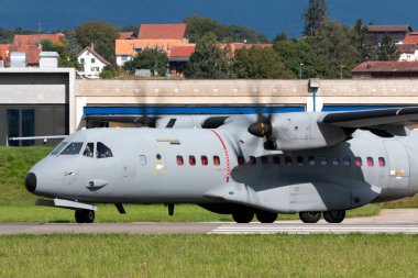 Payerne, Switzerland - September 1, 2014: Finnish Air Force CASA C-295M military cargo aircraft CC-3.