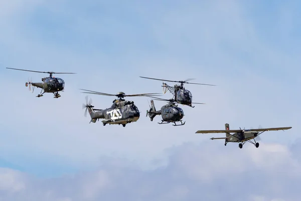 Payerne Switzerland August 2014 Formation Aircraft Swiss Air Force Comprised — Stockfoto