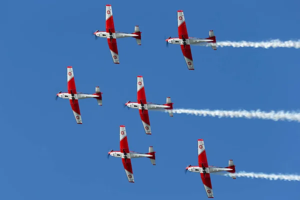 Payerne Switzerland August 2014 Swiss Air Force Display Team Flying — 图库照片