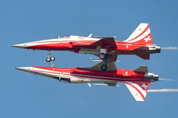 Payerne Suiza Septiembre 2014 Aviones Combate Northrop Del Equipo Suizo — Foto de Stock