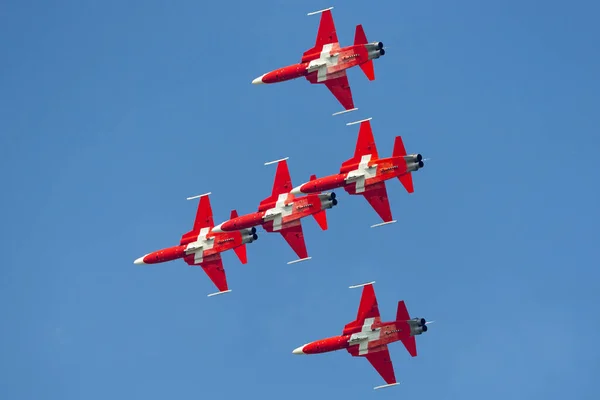 Payerne Switzerland September 2014 Patrouille Suisse Formation Display Team Swiss — 图库照片