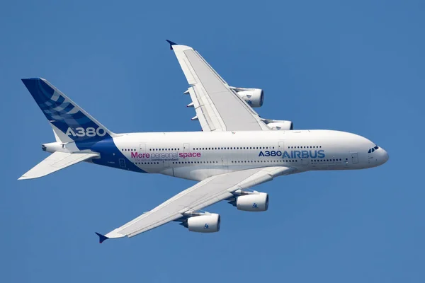 Payerne Sviçre Eylül 2014 Airbus A380 841 Büyük Dört Motorlu — Stok fotoğraf