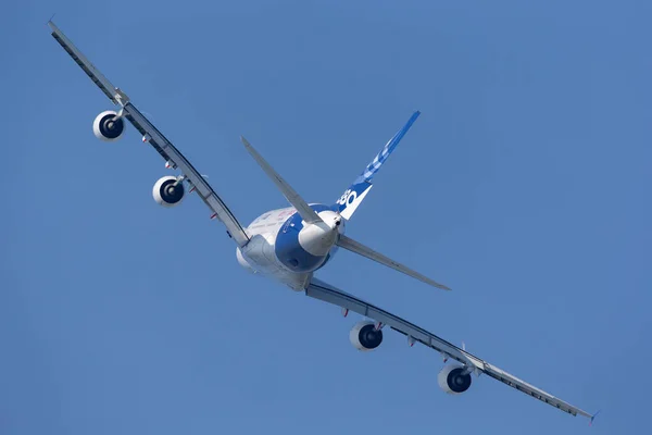Пайерн Швейцария Сентября 2014 Года Airbus A380 841 Большой Четырехмоторный — стоковое фото