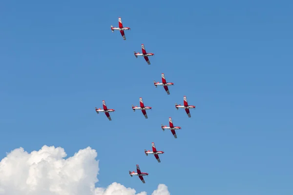 Payerne Switzerland September 2014 Swiss Air Force Display Team Flying — 스톡 사진