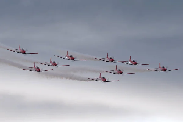 Payerne Suíça Setembro 2014 Equipe Exibição Força Aérea Suíça Pilotando — Fotografia de Stock