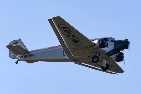 Payerne Svájc 2014 Szeptember Junkers Típusú Svájci Air Által Üzemeltetett — Stock Fotó