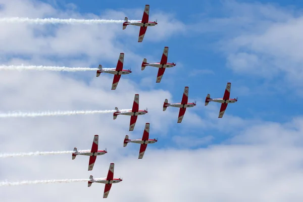 Payerne Switzerland September 2014 Swiss Air Force Display Team Flying — 图库照片