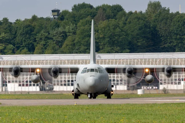 Payerne Suíça Setembro 2014 Aeronave Transporte Militar Lockheed 130 Hercules — Fotografia de Stock