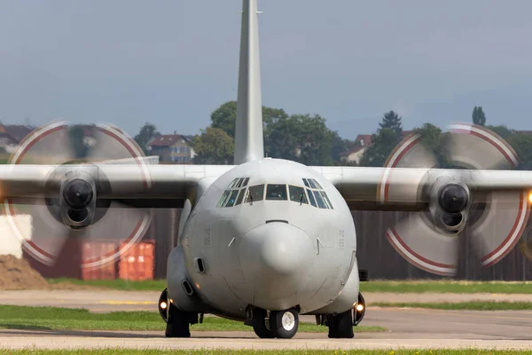 Payerne Zwitserland September 2014 Luchtmacht Lockheed 130 Hercules Militair Transportvliegtuig — Stockfoto