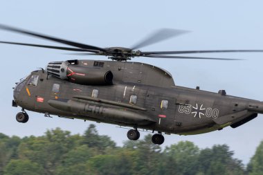 Payerne, Switzerland - September 4, 2014: German Army (Deutsches Heer) Sikorsky CH-53GS heavy lift military helicopter.