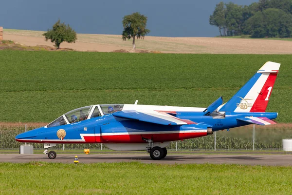 Payerne Švýcarsko Srpna 2014 Patrouille France Aerobatický Tým Francouzského Letectva — Stock fotografie