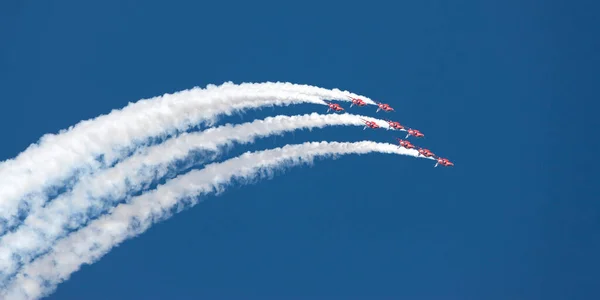 Farnborough Großbritannien Juli 2014 Royal Air Force Raf Red Arrows — Stockfoto