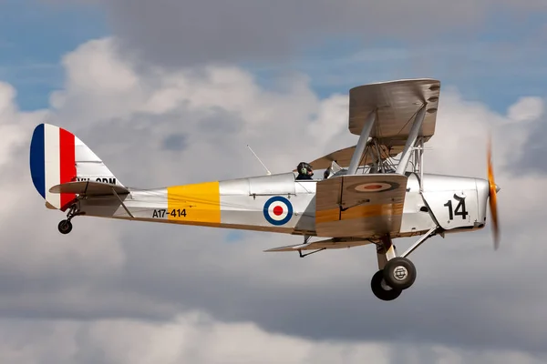 Rowland Flat Australia Abril 2013 Havilland 82A Tiger Moth Avión —  Fotos de Stock