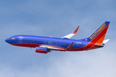 Las Vegas, Nevada, ABD - 8 Mayıs 2013: Güneybatı Havayolları Boeing 737 uçağı