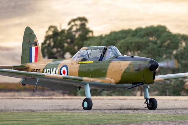 Rowland Flat Αυστραλία Απριλίου 2013 1951 Havilland Canada Dhc Chipmunk — Φωτογραφία Αρχείου