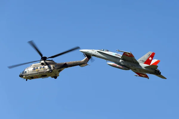 Payerne Suisse Septembre 2014 Hélicoptère Utilitaire Militaire 340 Swiss Air — Photo