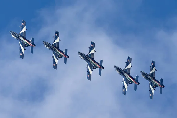 Raf Fairford Gloucestershire Velká Británie Července 2014 Frecce Tricolori Formace — Stock fotografie