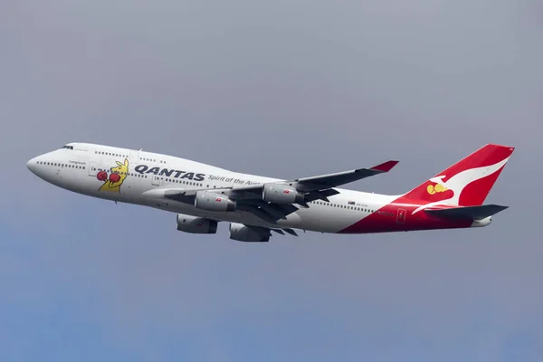Sydney Avustralya Ekim 2013 Qantas Boeing 747 Jumbo Jet Ticari — Stok fotoğraf
