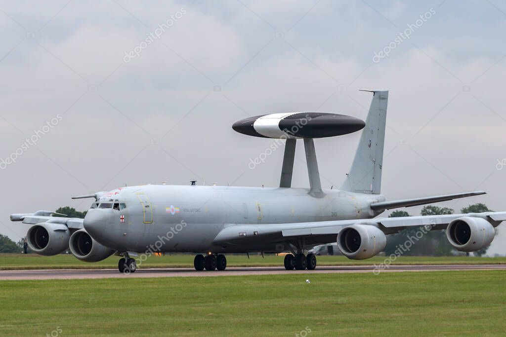 Raf Waddington Lincolnshire Uk July 6 14 Royal Air Force Raf Boeing E 3d Sentry Airborne Early Warning Awacs Aircraft Zh101 At Royal Air Force Station Waddington Larastock