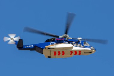 Avalon, Avustralya - 2 Mart 2015: Sikorsky S-92A helikopter Bond Helicopters Avustralya tarafından Offshore petrol ve gaz endüstrisini desteklemek için kullanıldı.