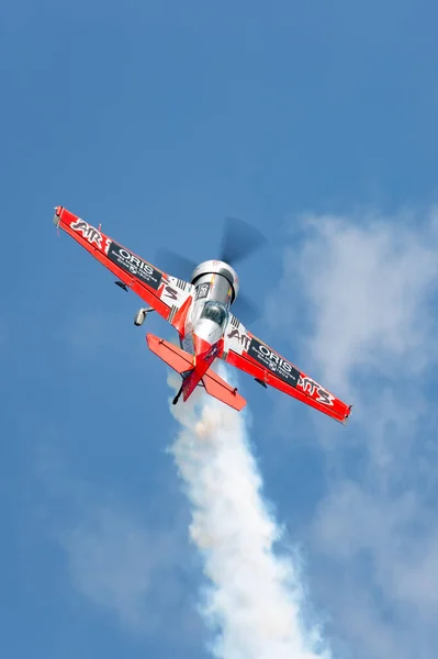 Avalon Ausztrália Február 2015 Litván Aerobic Pilóta Jurgis Kairys Repül — Stock Fotó