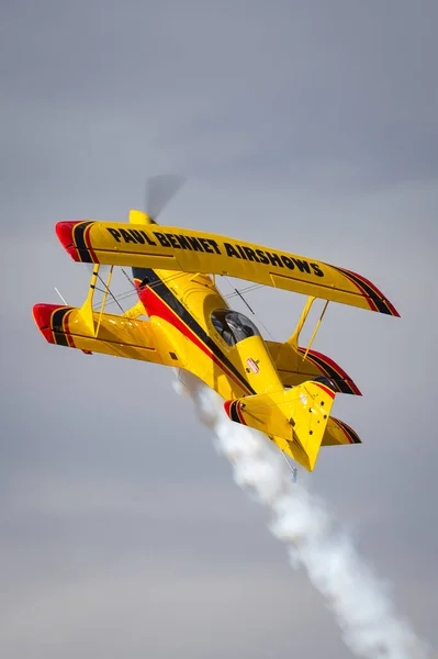 Avalon Ausztrália Február 2015 Ausztrál Aerobic Pilóta Paul Bennet Repülő — Stock Fotó