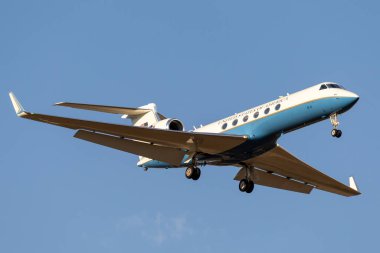 Avalon, Avustralya - 21 Şubat 2015: Birleşik Devletler Hava Kuvvetleri (USAF) Gulfstream Aerospace C-37A Gulfstream V, Birleşik Devletler Pearl Harbor-Hickam, Hawaii merkezli 65..