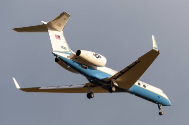 Avalon, Avustralya - 21 Şubat 2015: Birleşik Devletler Hava Kuvvetleri (USAF) Gulfstream Aerospace C-37A Gulfstream V, Birleşik Devletler Pearl Harbor-Hickam, Hawaii merkezli 65..